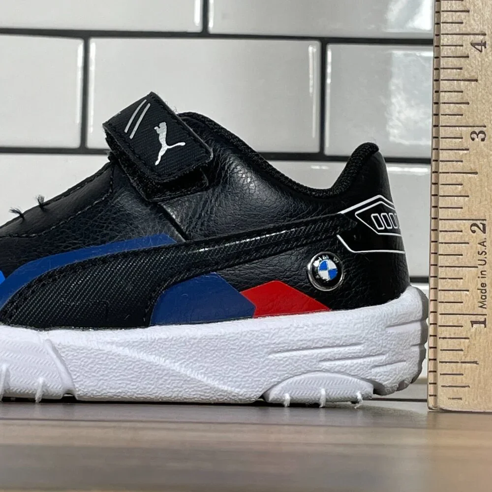 Puma BMW MMS Drift Cat Delta V Infant Boys Size 7C Shoes Black Slip On Sneakers